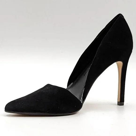 Banana Republic Adelia D'Orsay Pump Heels, Office Dressy Pointed Suede Stilettos - Picture 8 of 8